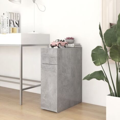 Armoire d'apothicaire Commode  Armoire de rangement Gris béton 20x45,5x60 cm Aggloméré 70619