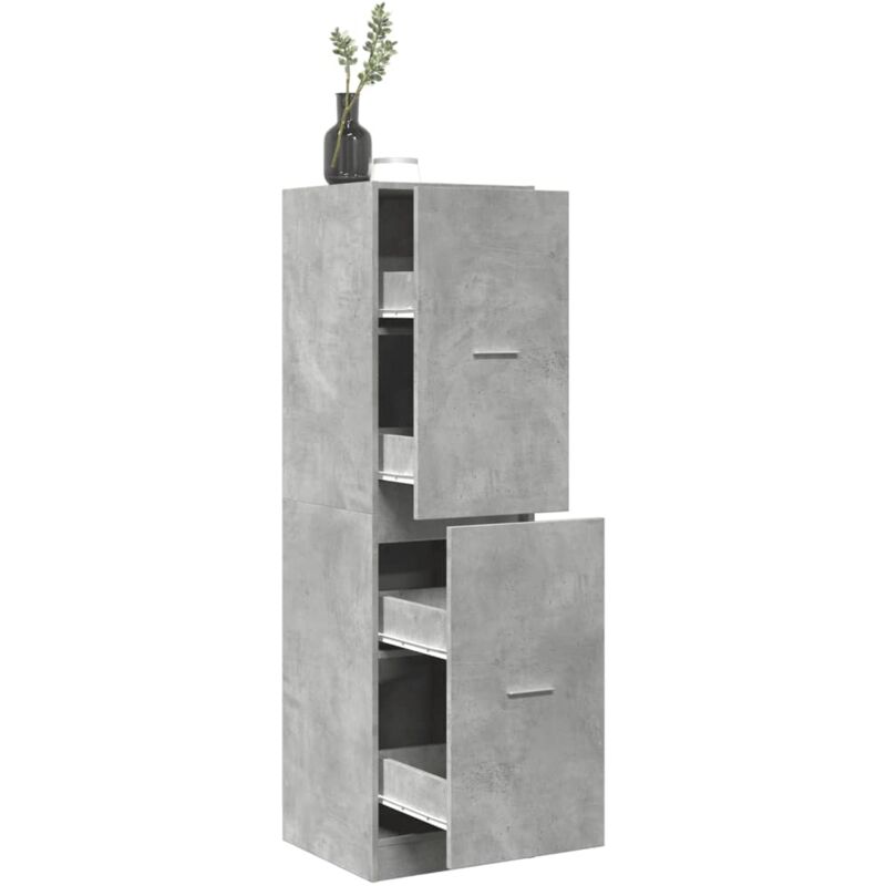 Vidaxl - Armoire d'apothicaire gris béton 40x41x144,5 cm bois ingénierie