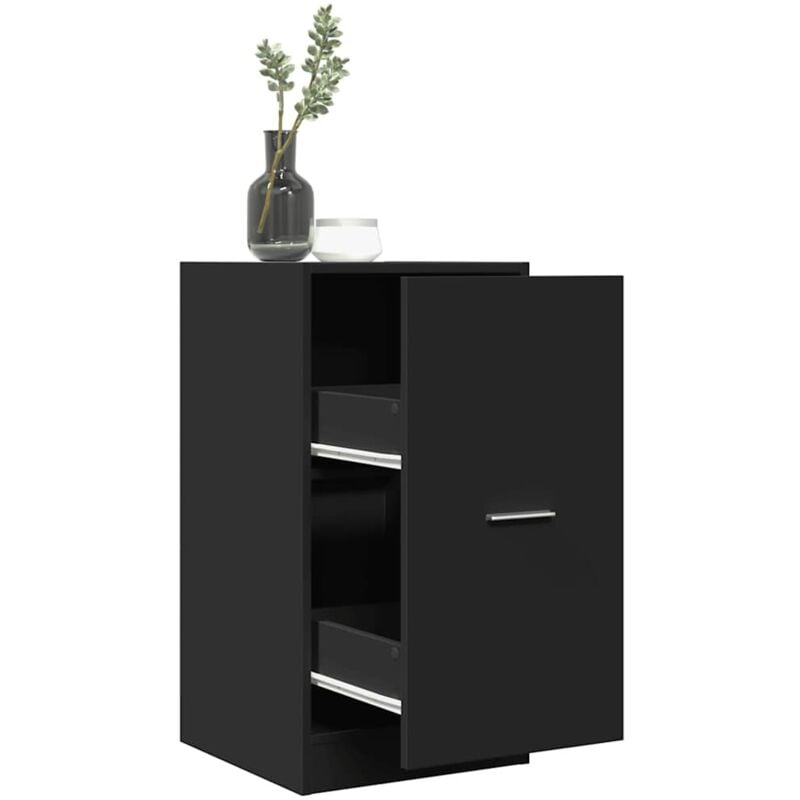 Vidaxl - Armoire d'apothicaire noir 40x41x77,5 cm bois d'ingénierie