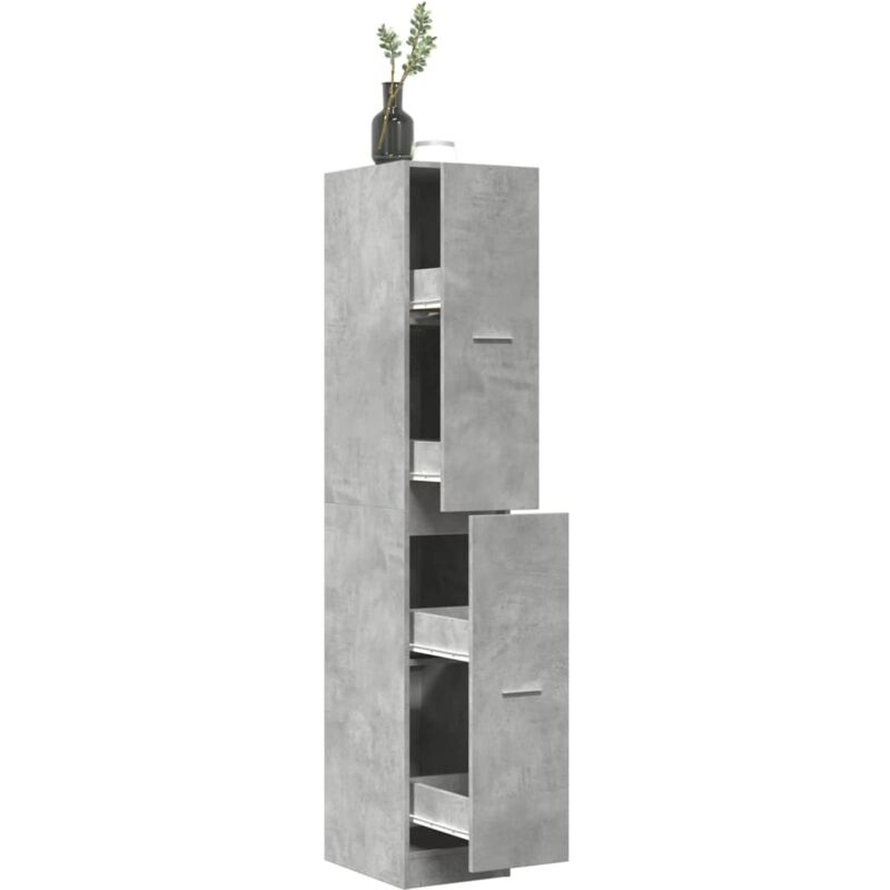 Vidaxl - Armoire d'apothicaire gris béton 30x41x174,5 cm bois ingénierie