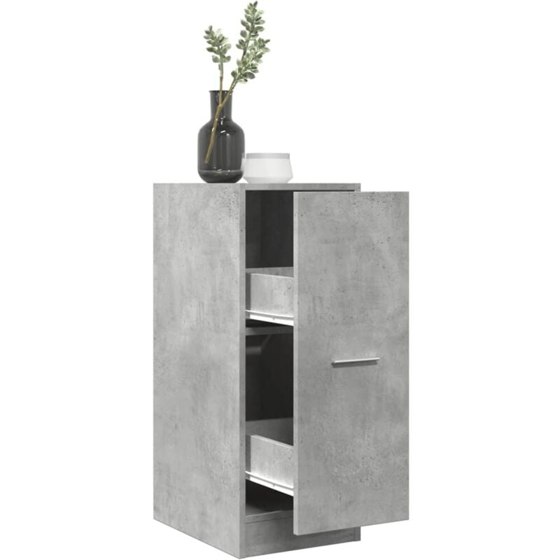 Vidaxl - Armoire d'apothicaire gris béton 30x41x77,5cm bois d'ingénierie