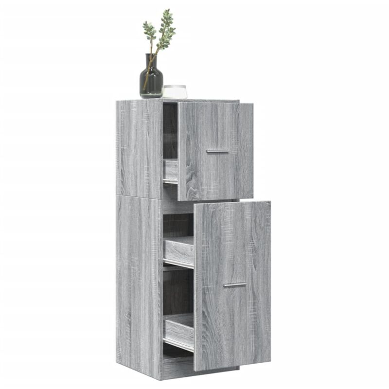 Armoire apothicaire sonoma gris 40x41x118 cm bois d'ingénierie - Vidaxl