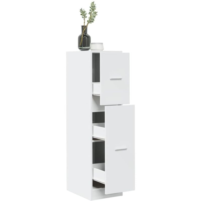 Armoire d'apothicaire blanc 30x41x118 cm bois d'ingénierie - Vidaxl