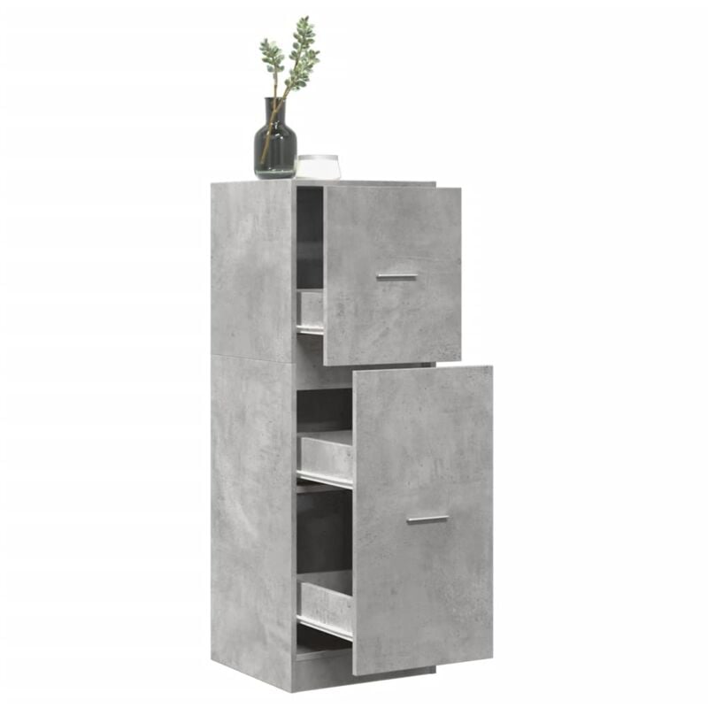 vidaXL Armoire d'apothicaire gris béton 40x41x118 cm bois d'ingénierie