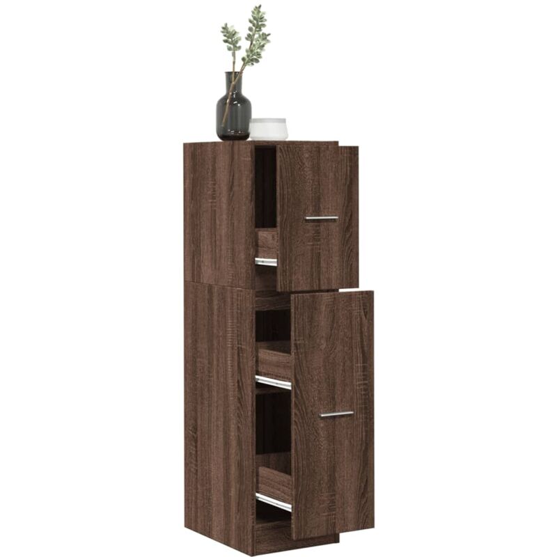 Armoire apothicaire chêne marron 30x41x118 cm bois d'ingénierie - Vidaxl
