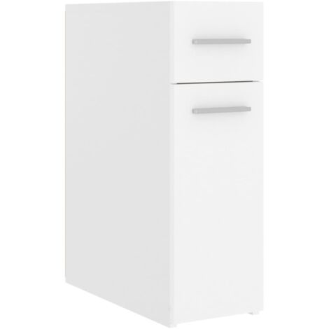 Armoire d'apothicaire Design moderne, Armoire Etagère de rangement, Blanc 20x45,5x60 cm Aggloméré OIB8227E
