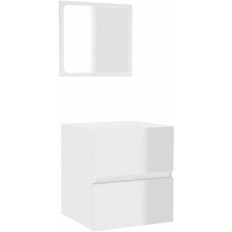 vidaXL Armoire de Salle de Bain avec Miroir Bois d'Ingénierie Multicolore