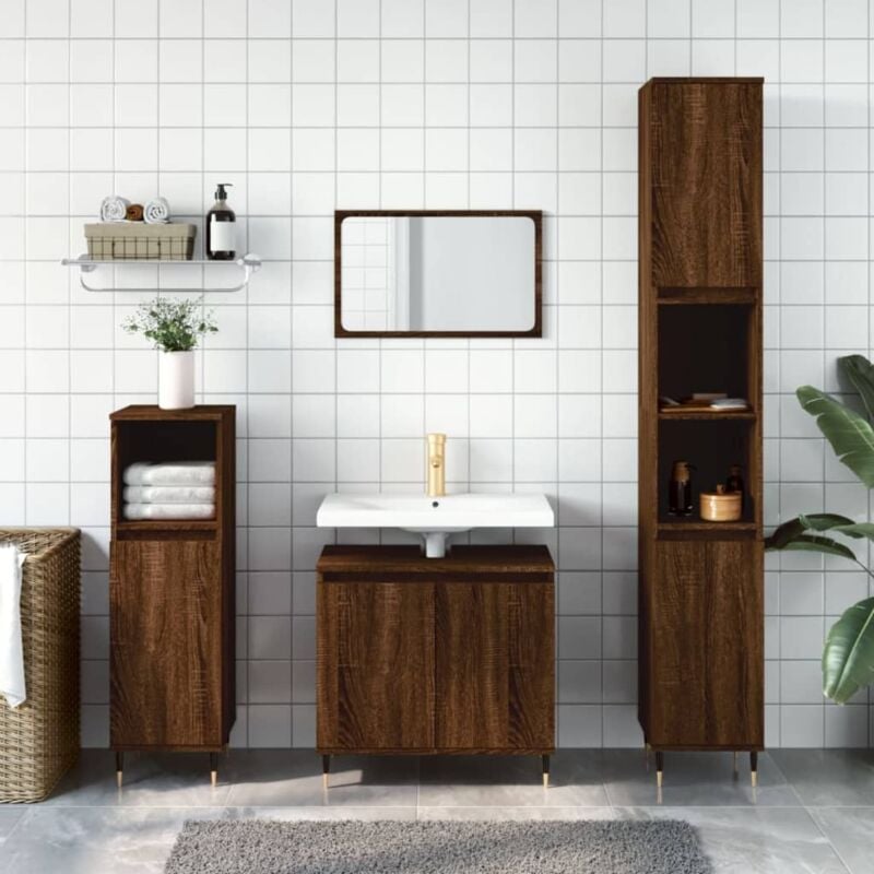 Design In - Armoire de bain,Meuble de salle de bain chêne marron 58x33x60 cm bois d'ingénierie CFW679985
