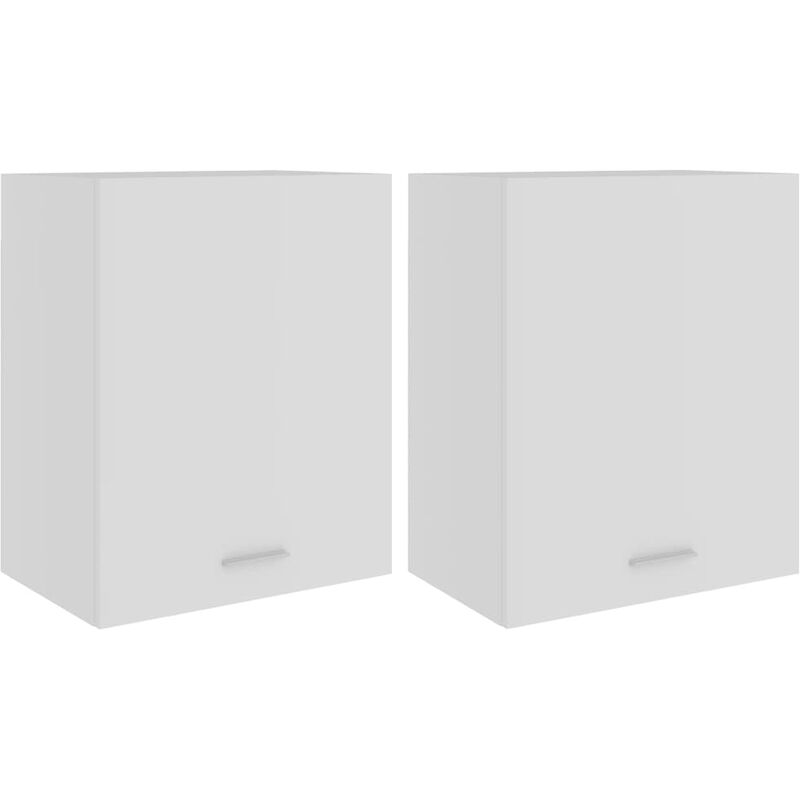 Nova - inlife Armoires suspendues 2 pcs Blanc 50x31x60 cm Aggloméré