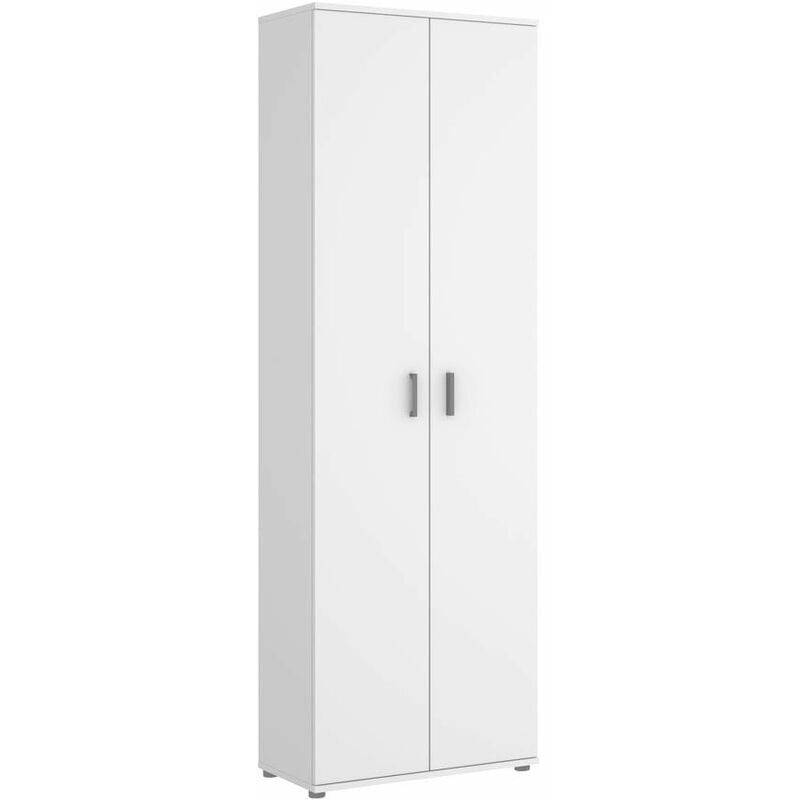Mobimarket - Fit armoire polyvalente 2 portes Blanc 61 x 190 x 35 cm - Blanc