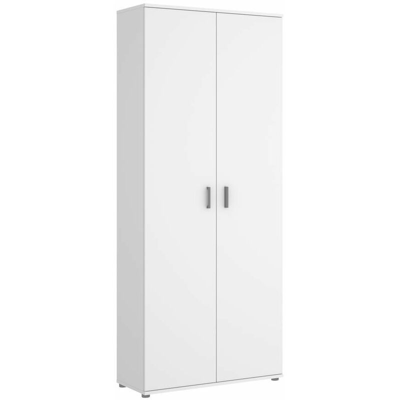 Mobimarket - Armoire à balais 2 portes Blanc 78 x 190 x 35 cm - Blanc