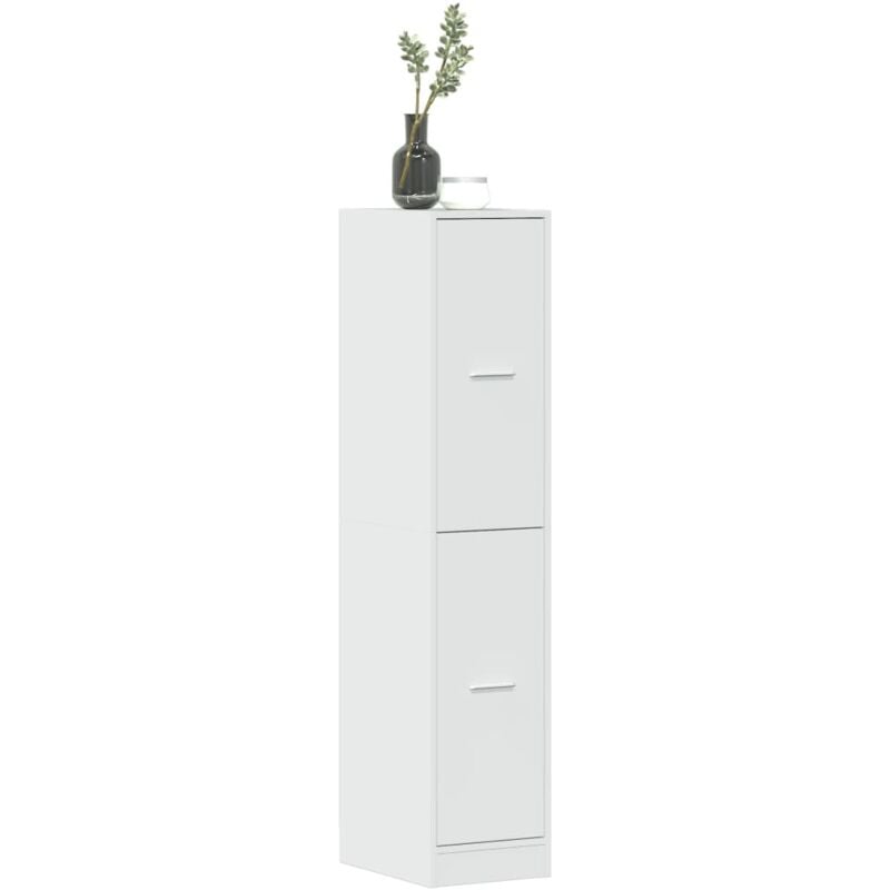 Armoire de bureau, Armoire d'apothicaire blanc brillant bois d'ingénierie WFE911996 design in