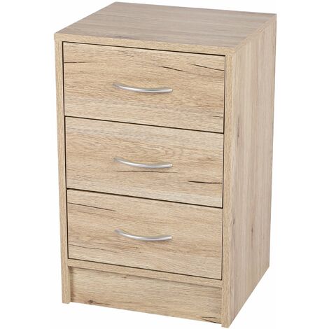 Armoire de bureau armoire de rangement commode meuble de rangement meuble chevet 3 tiroirs 38x34xh60cm