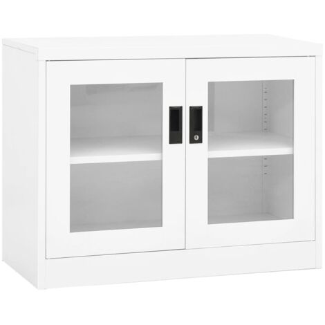 Armoire de bureau Blanc 90x40x70 cm Acier vidaXL