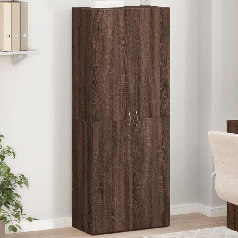 Armoire de classement chêne marron 60x32x153 cm bois ingénierie - Vidaxl