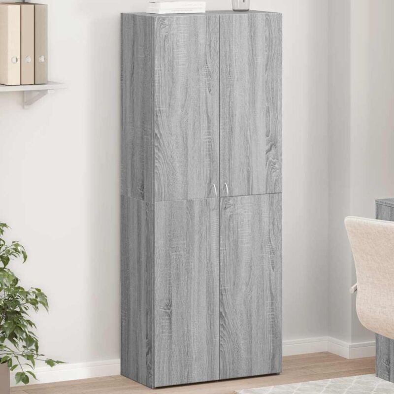 Armoire de classement sonoma gris 60x32x153cm bois d'ingénierie Vidaxl