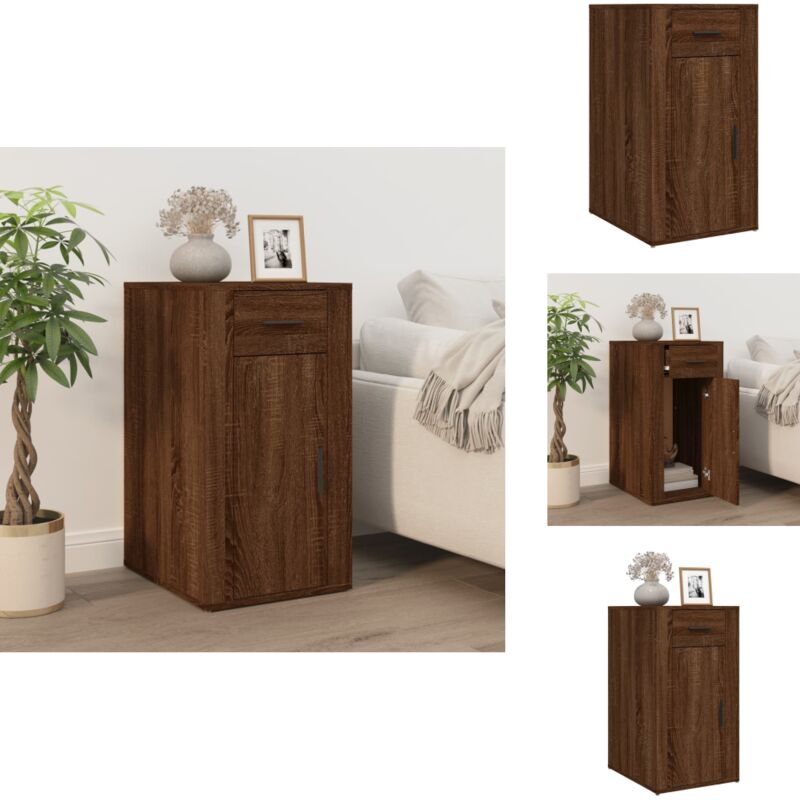 Vidaxl - Armoire de bureau Chêne marron 40x49x75 cm Bois d'ingénierie - Meuble De Bureau - Armoire De Rangement - Meuble Design - Commode - Étagère