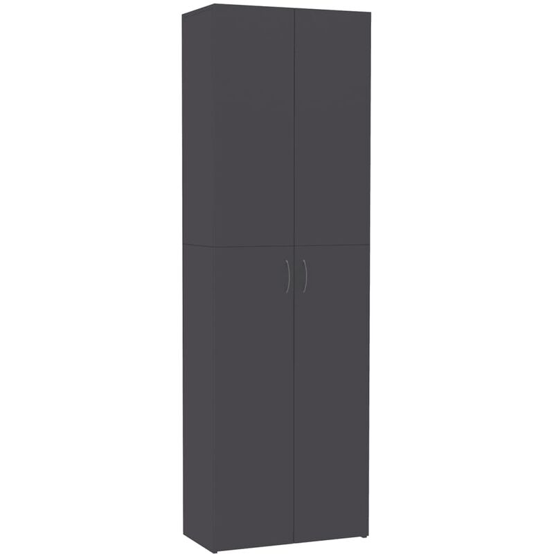 Vidaxl - Armoire de bureau Gris 60 x 32 x 190 cm Aggloméré