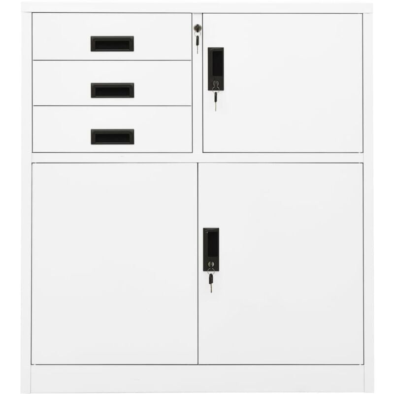 Vidaxl - Armoire de bureau Blanc 90x40x102 cm Acier