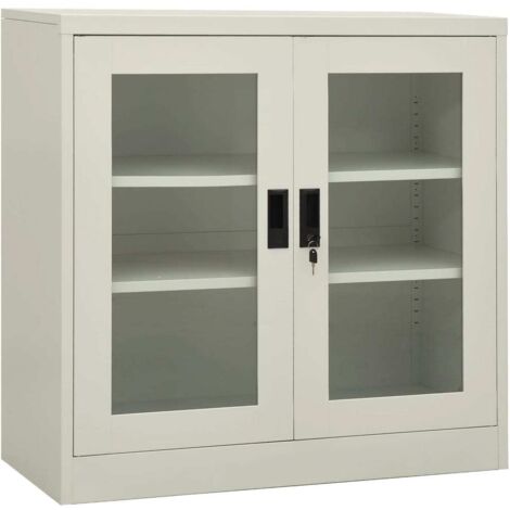 Armoire de bureau Gris clair 90x40x90 Acier