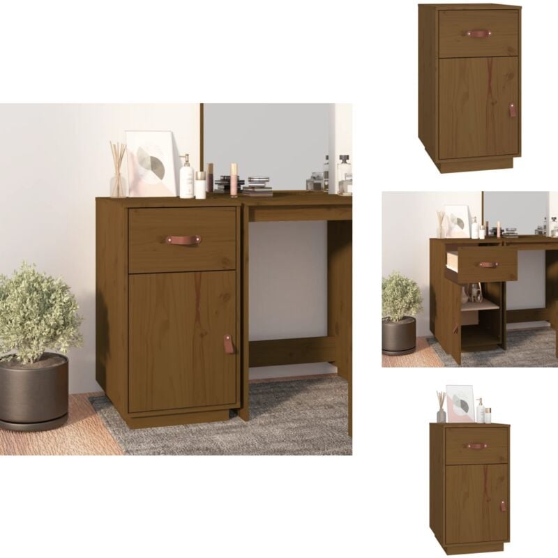 Vidaxl - Armoire de bureau Marron miel 40x50x75 cm Bois massif de pin - Meuble De Bureau - Armoire De Rangement - Meuble De Chambre - Bibliothèque