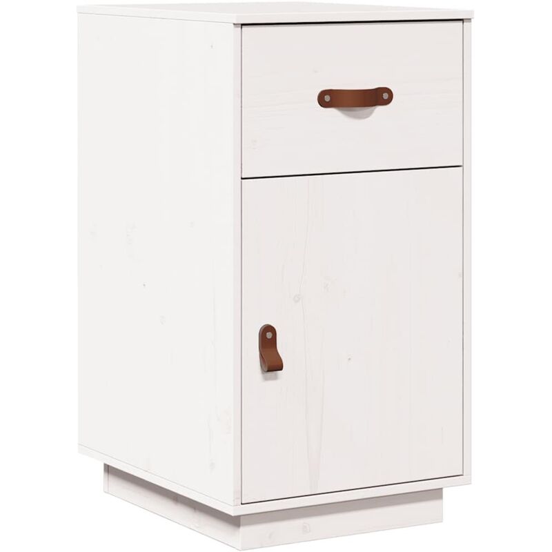 Vidaxl - Armoire de bureau Blanc 40x50x75 cm Bois massif de pin