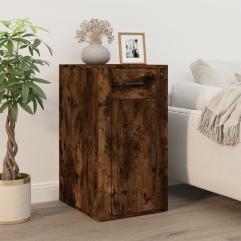 Armoire de bureau  Meuble de Rangement Bureau  Caisson de Bureau Chêne fumé 40x49x75 cm Bois d'ingénierie BZRNR804296