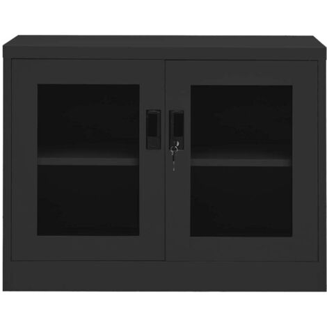 Armoire de bureau moderne,Armoire à dossiers Anthracite 90x40x70 cm Acier -74307
