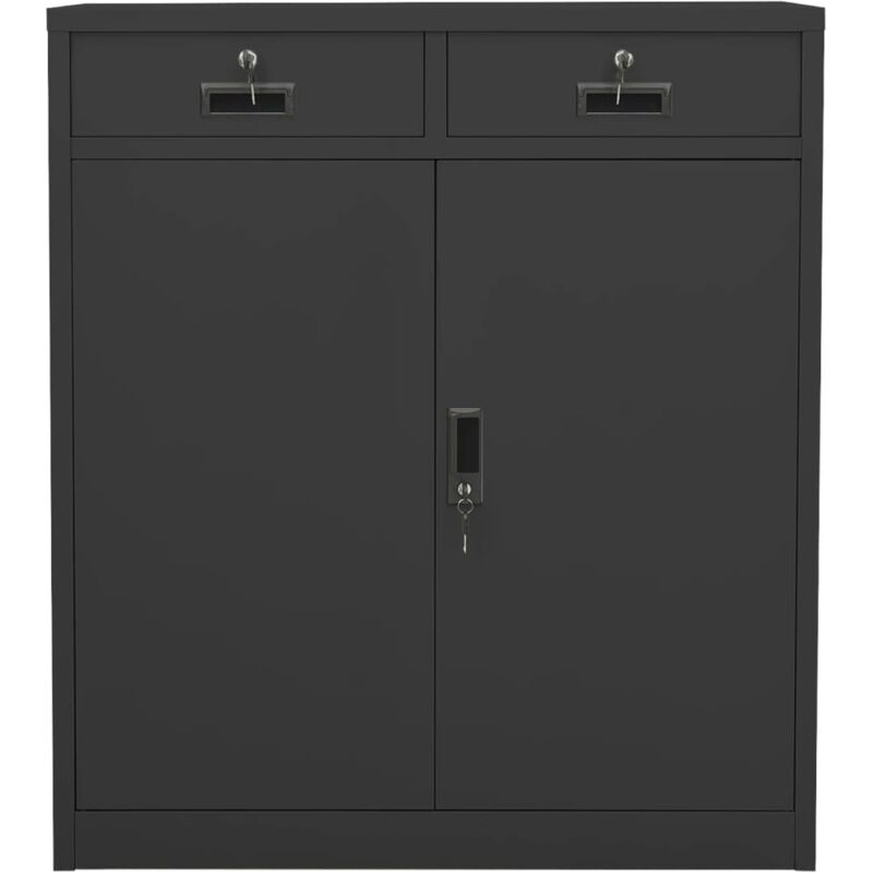 Vidaxl - Armoire de bureau Anthracite 90x40x102 cm Acier