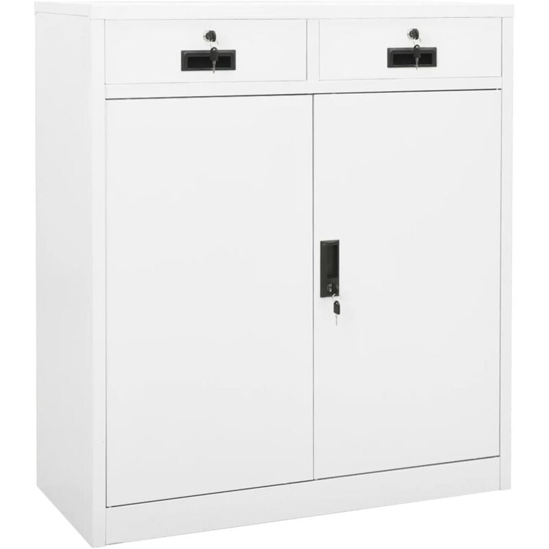 Vidaxl - Armoire de bureau Blanc 90x40x102 cm Acier