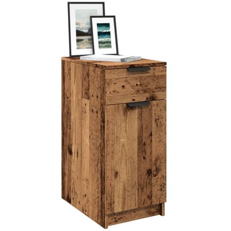 Armoire de bureau-Table de Travail-Bureau d'ordinateur vieux bois 33x50x75 cm bois d'ingénierie 253184