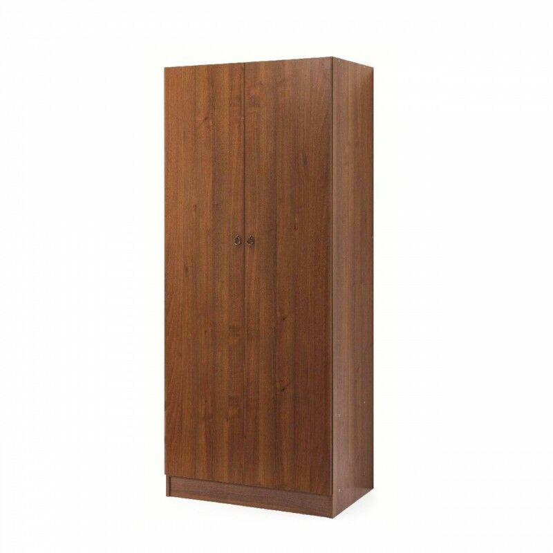 Webmarketpoint - Armoire de chambre avec 2 portes en noyer antique, 90x60xh 180 cm