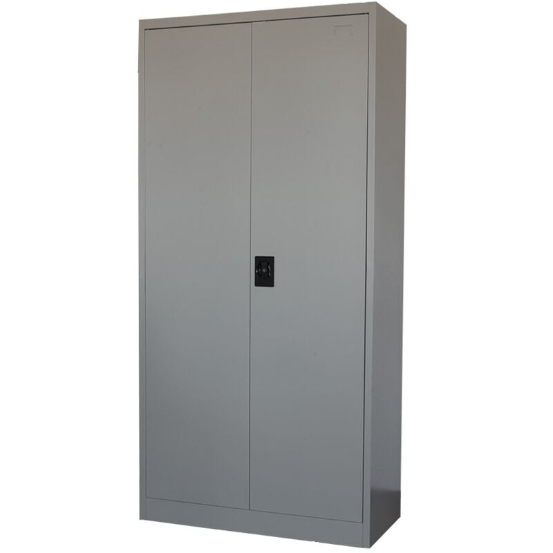 Vivol - Armoire de classement - Ensemble de 2 - 90x185 cm - Gris - Avec porte battante