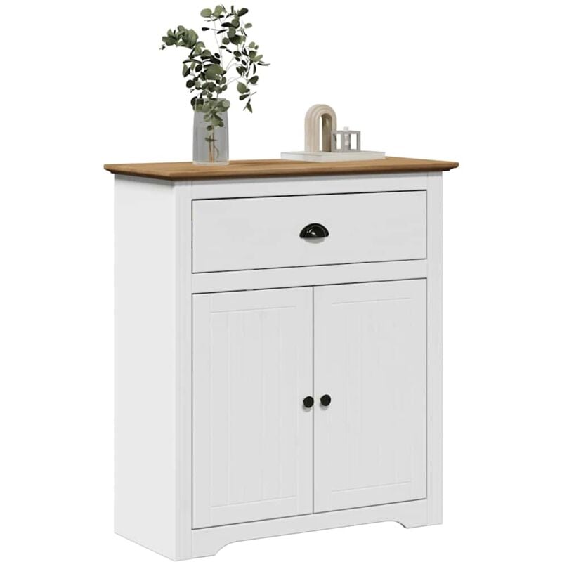 Vidaxl - Armoire de couloir bodo blanc et marron 80x35x90 cm