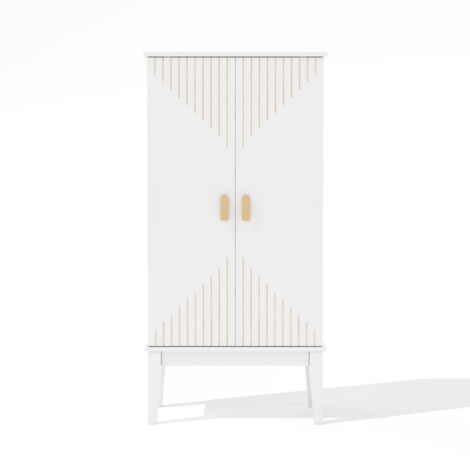 Armoire de cuisine, armoire à rangement, meuble de rangement spacieux avec deux portes et un espace pour les clés. De style vintage. Idéale pour la cuisine, le salon, le living room ou le couloir.