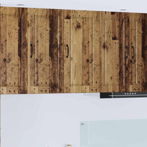 Armoire de cuisine avec étagère-Meuble de cuisine-Armoire de rangement Bois ancien 40 x 31 x 80 cm 596158