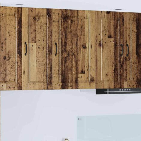 Armoire de cuisine avec étagère-Meuble de cuisine-Armoire de rangement Bois ancien 50 x 31 x 80 cm