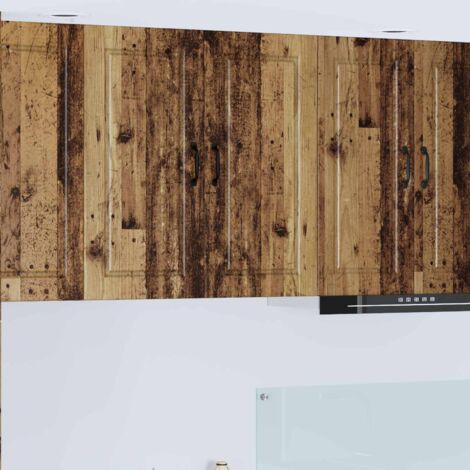 Armoire de cuisine avec étagère-Meuble de cuisine-Armoire de rangement Bois ancien 80 x 31 x 80 cm 150315