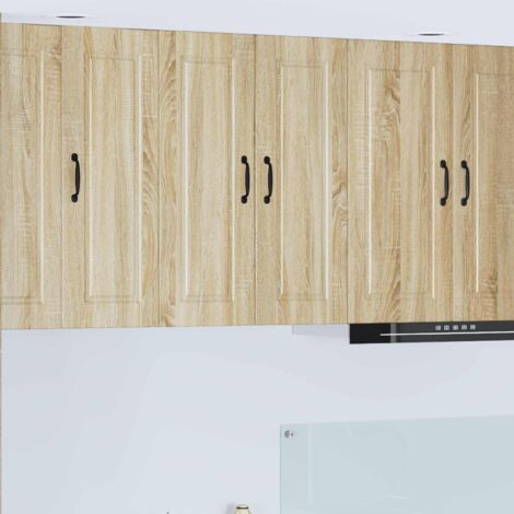 Armoire de cuisine avec étagère-Meuble de cuisine-Armoire de rangement Chêne Sonoma 60 x 31 x 80 cm 384436