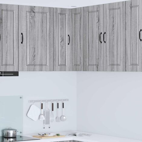 Armoire de cuisine avec étagère-Meuble de cuisine-Armoire de rangement Gris Sonoma 57 x 57 x 80 cm