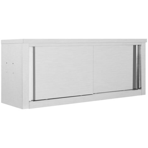 Armoire de cuisine avec portes coulissantes 120x40x50 cm Inox vidaXL