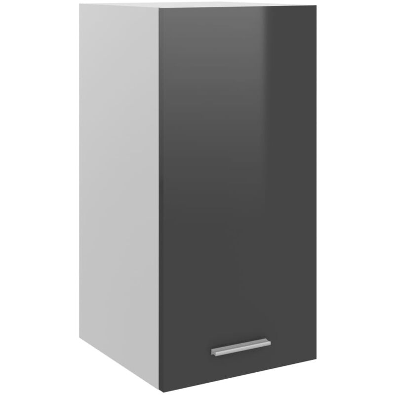 Armoire suspendue Gris brillant 29,5x31x60 cm Aggloméré vidaXL - gris brillant