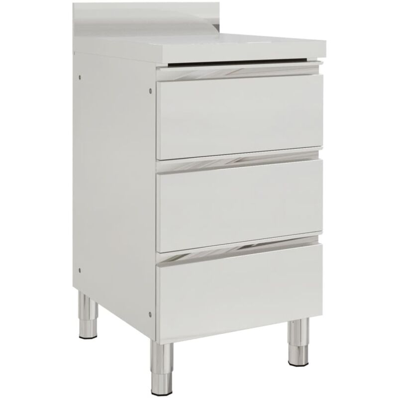 Vidaxl - Armoire de cuisine commerciale avec 3 tiroirs Acier inoxydable