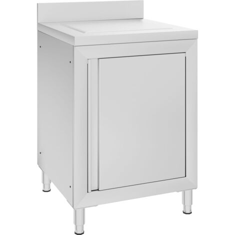 Armoire de cuisine commerciale avec égouttoir Acier inoxydable