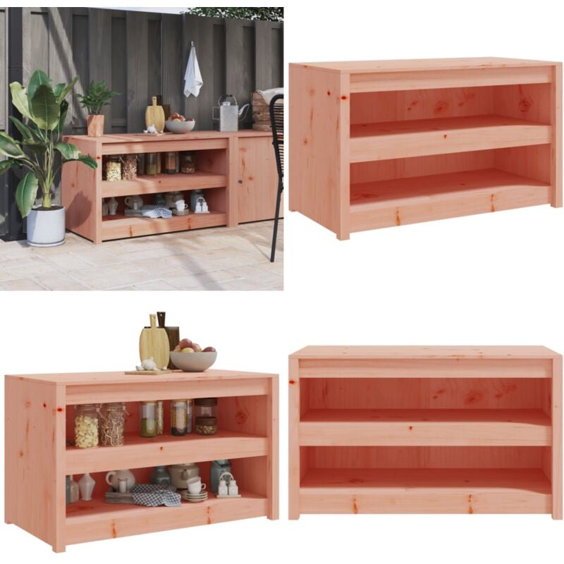 Armoire de cuisine d'extérieur 106x55x64 cm bois massif douglas - Meuble De Cuisine Extérieur - Armoire De Cuisine Extérieure - Cuisine D'été