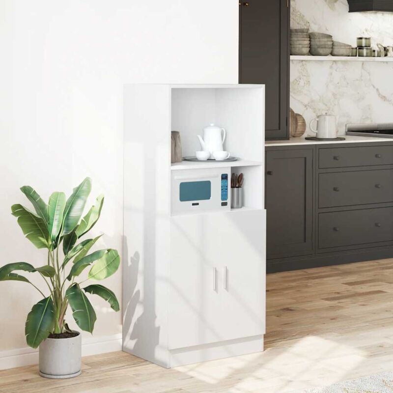 vidaXL Armoire de cuisine blanc 57x41,5x131,5 cm bois d'ingénierie
