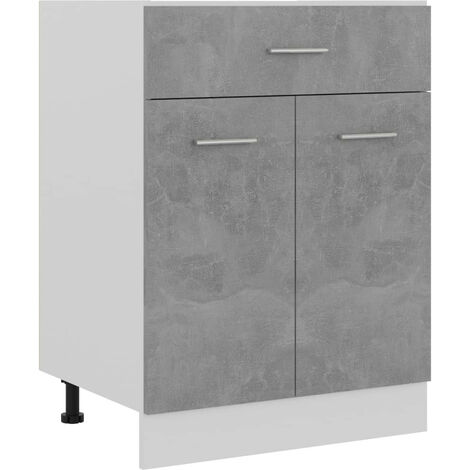 Armoire de cuisine Gris béton 60x46x81,5 3