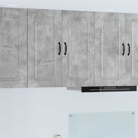 Armoire de cuisine-Meuble de cuisine-Armoire de rangement Kalmar Gris béton 80 x 31 x 80 cm 602979