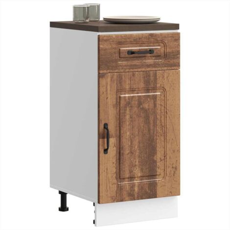 Armoire de cuisine-Meuble de cuisine-Armoire de rangement Kalmar vieux bois bois d'ingénierie 903893