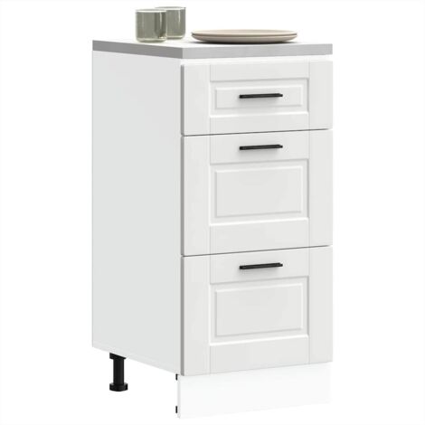 Armoire de cuisine-Meuble de cuisine-Armoire de rangement Porto blanc bois d'ingénierie 743688